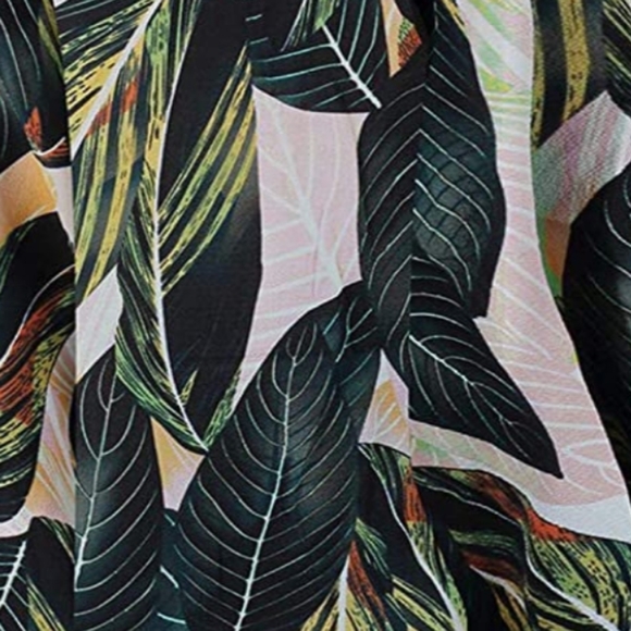 ⭐HP⭐ Botanical Leaf Print Off The Shoulder Blouse - Picture 9 of 10